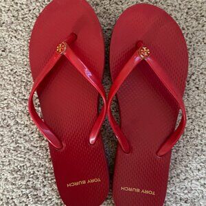 Tory Burch Red Flip Flops Size 9